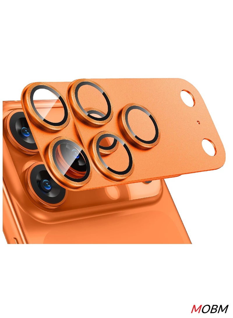MOBM For iPhone 17 Pro Max Camera Protector Lens Cover Orange Pack of 2 - Image 1